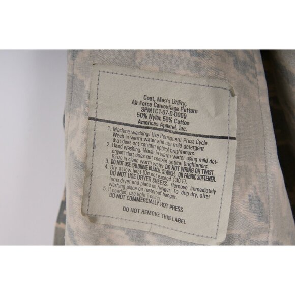 U.S. Air Force Jacket 38R Medium Green Tan Digital Camouflage Utility Coat - Picture 10 of 12